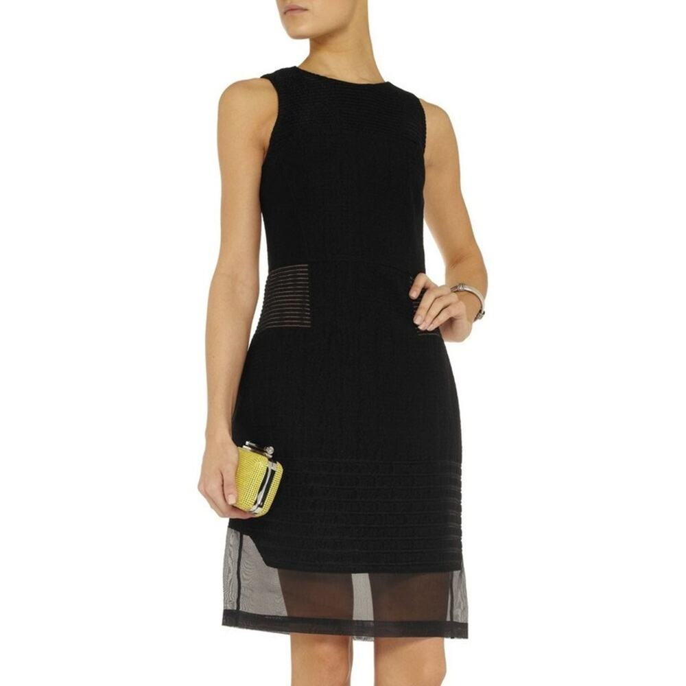 NWT Tibi | Size 4 | $590 Crinkled Pleated Organza Sleeveless Dress Sheer Pleated